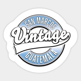 San Marcos Guatemala vintage logo Sticker